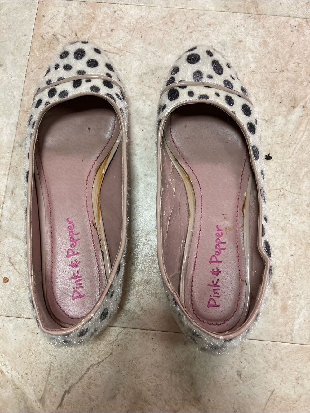 Pink & Pepper Cream and Black Leopard Print Ballet Flats